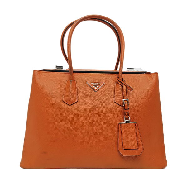 Twin Saffiano Calfskin Orange