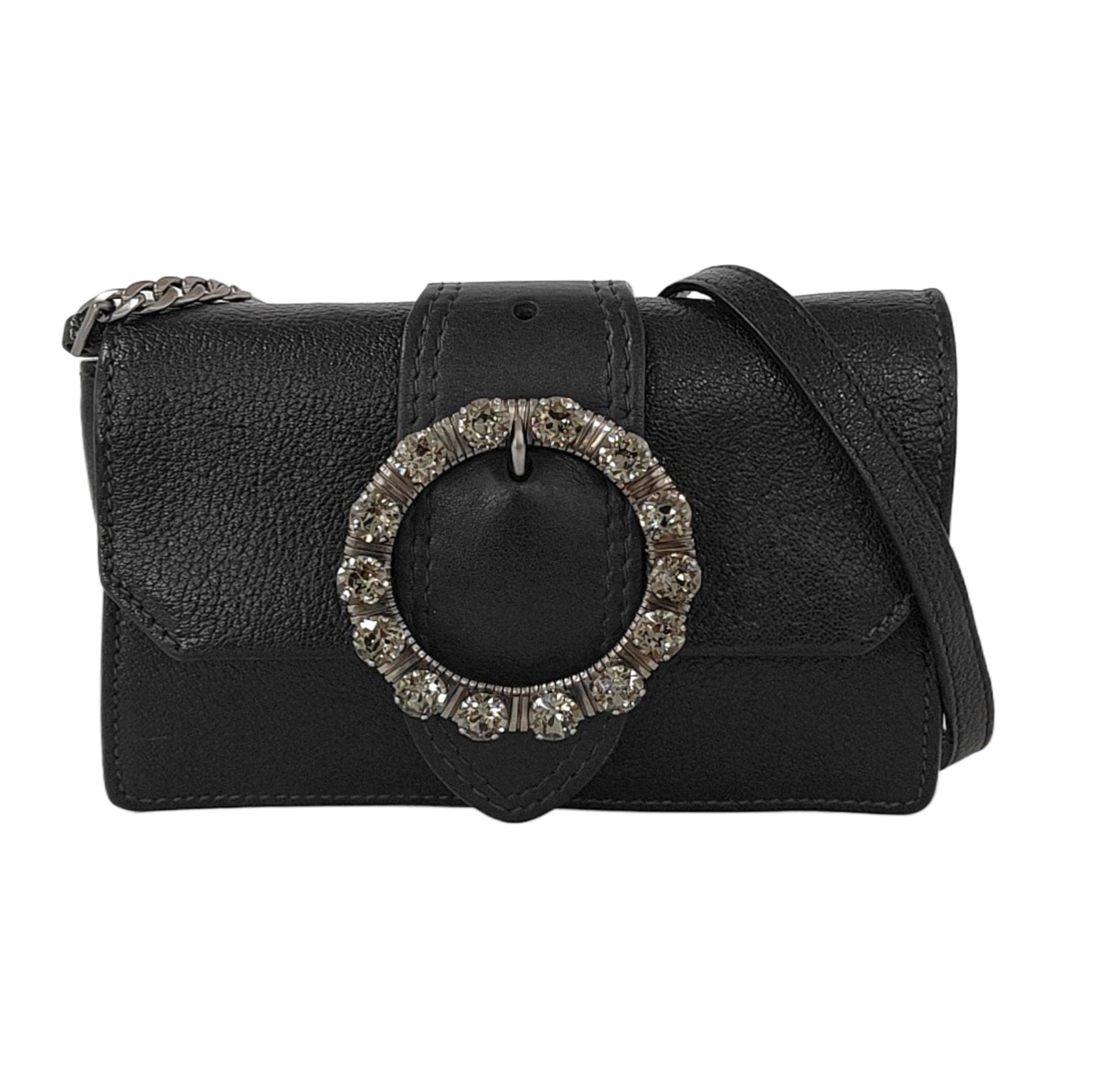 My Miu Calfskin Black