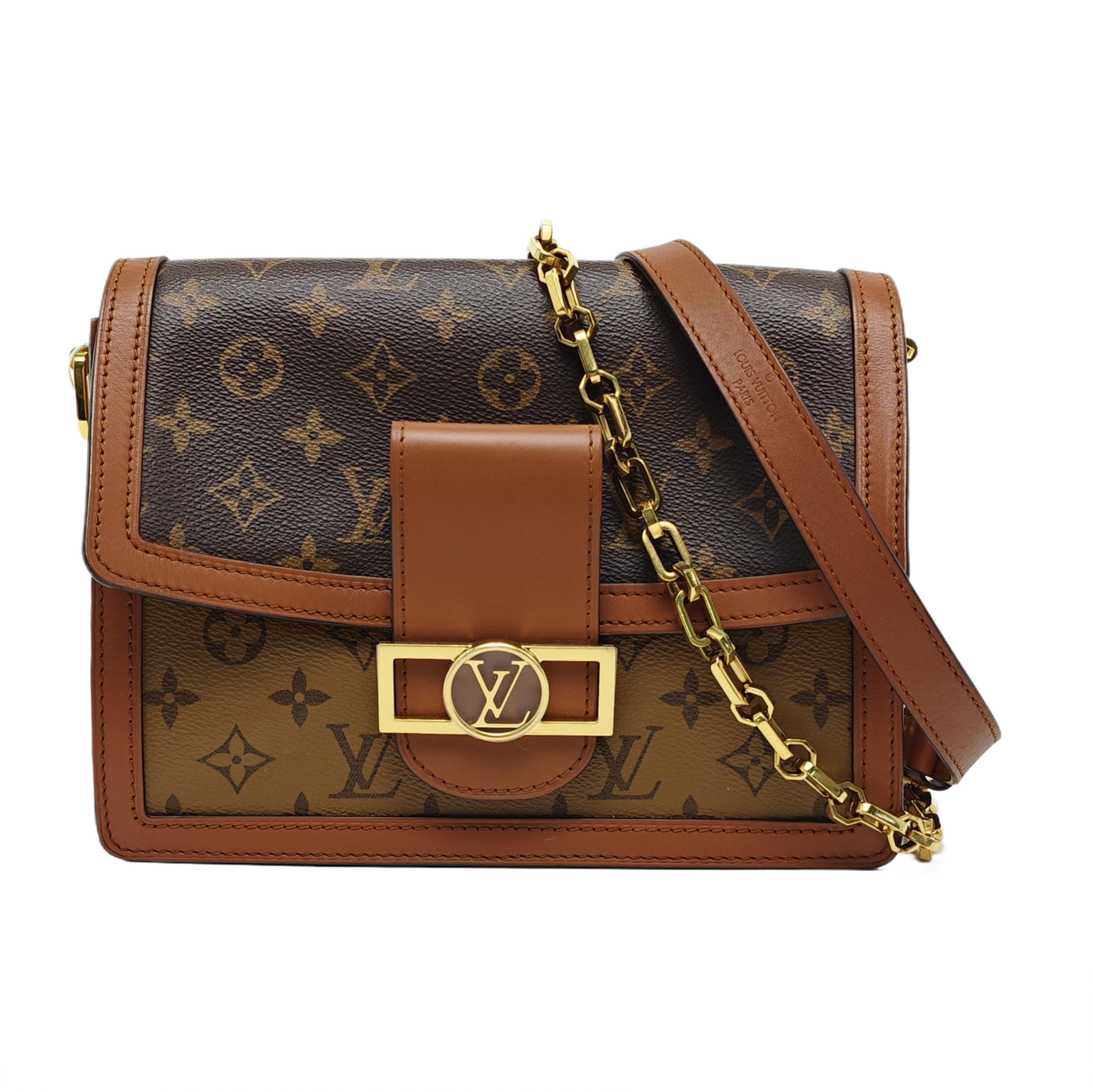 DAUPHINE MM Monogram Coated Canvas Brown