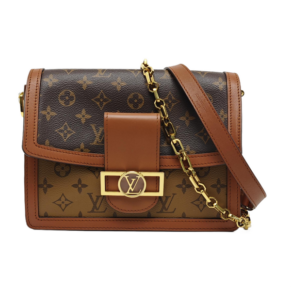 DAUPHINE MM Monogram Coated Canvas Brown