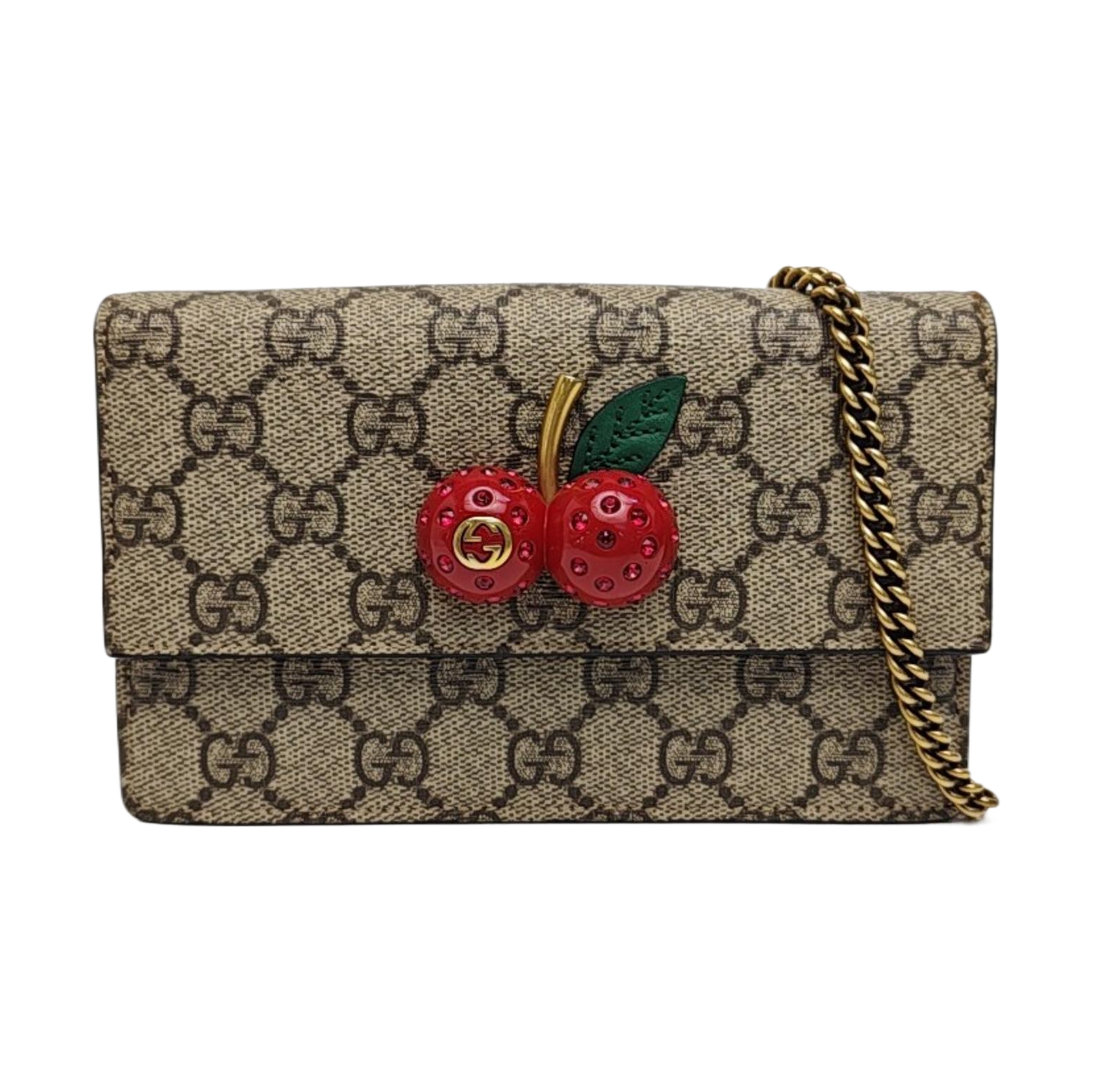 GG Supreme Mini Monogram Coated Canvas Beige