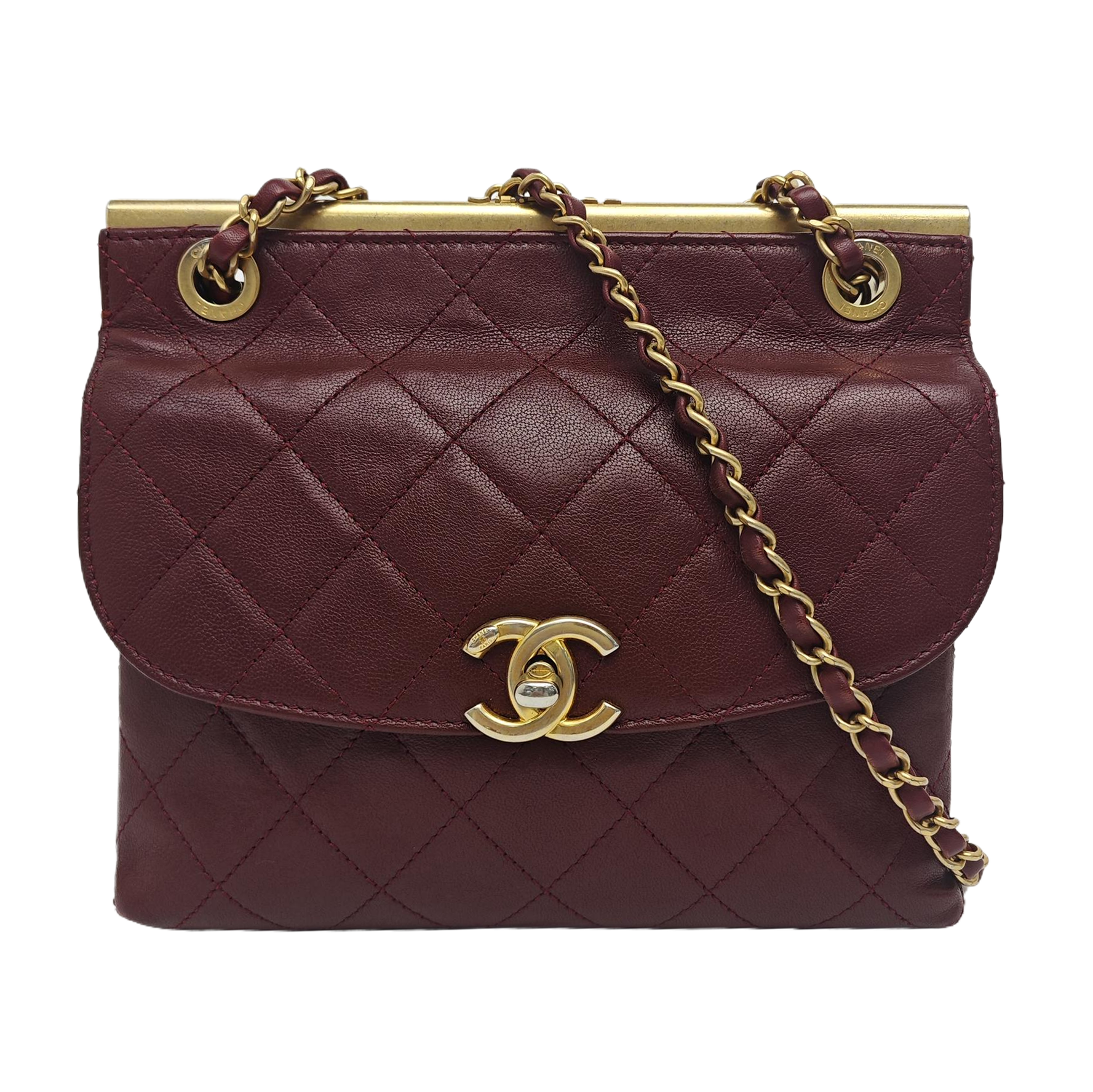 Quilted Lambskin Shoulder Bag Red
