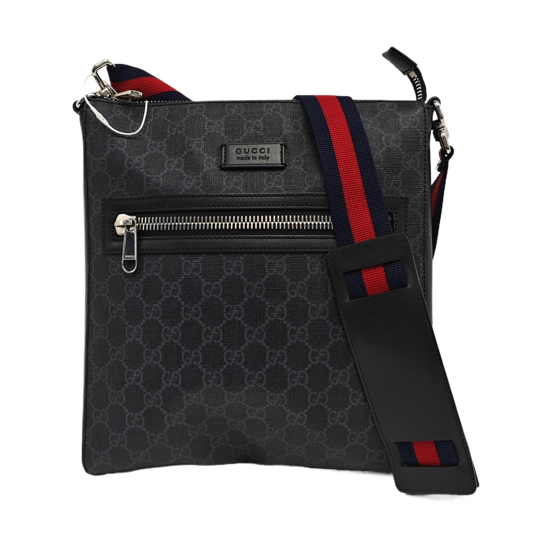 Monogram Coated Canvas Shoulder Bag Black