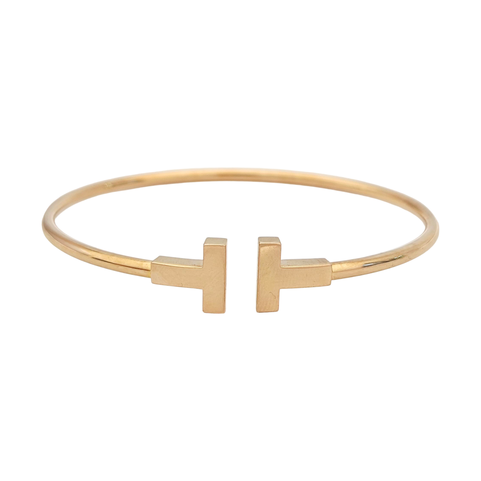 Tiffany T 18k Rose Gold Bangle