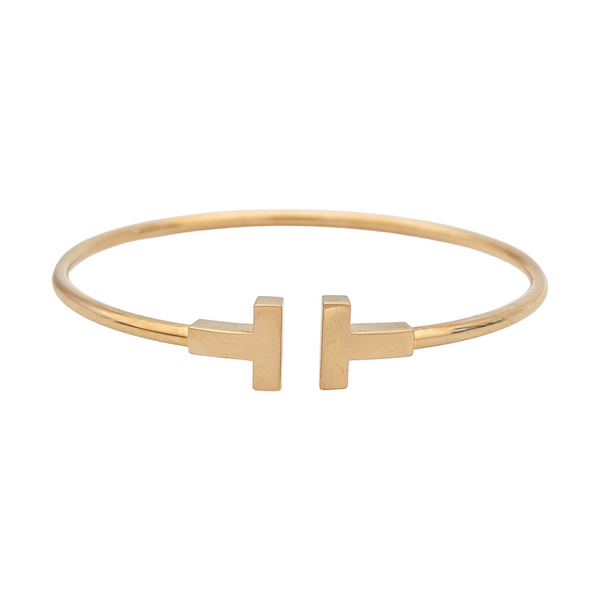Tiffany T 18k Rose Gold Bangle