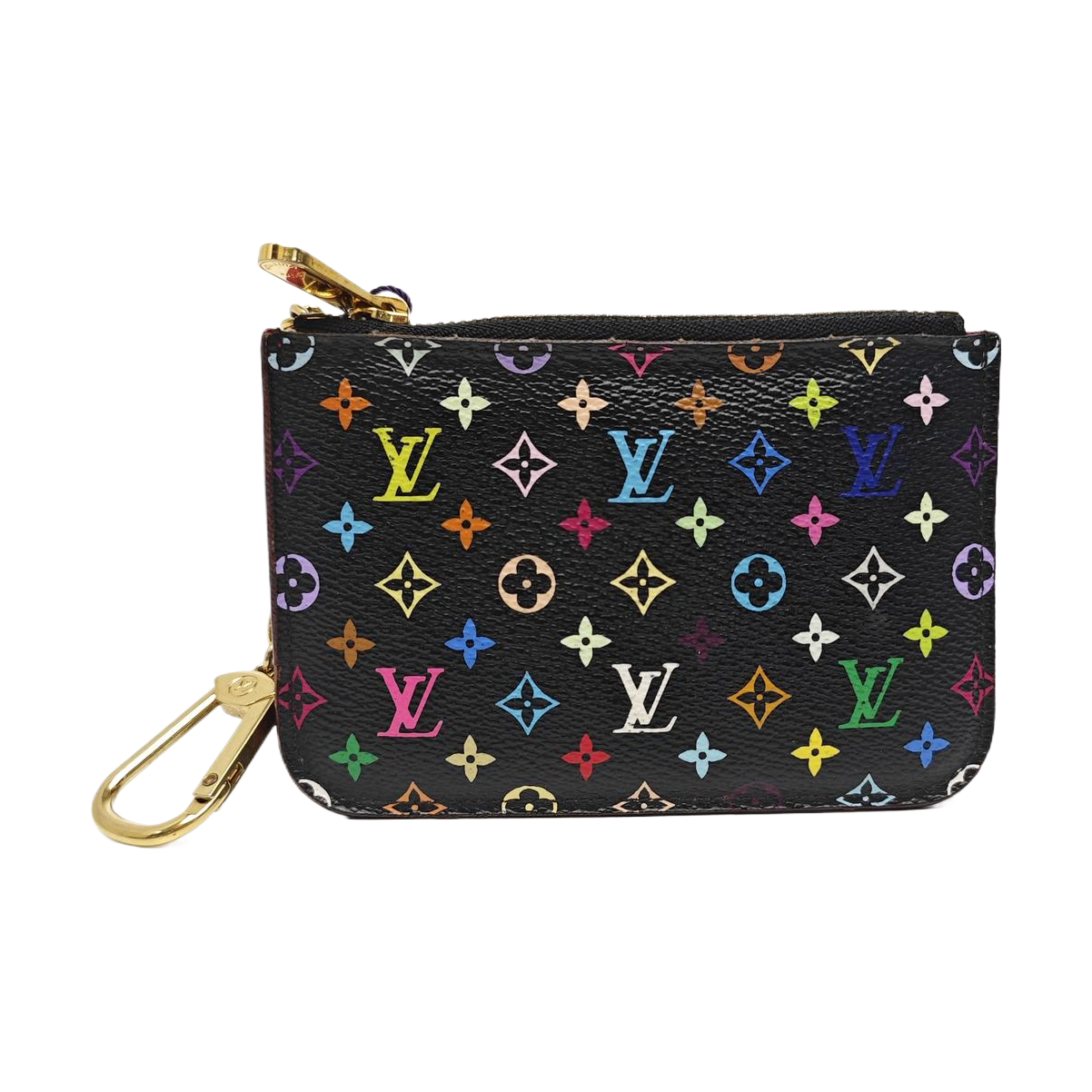 LV × TM Monogram Coated Canvas Coin Purse Black