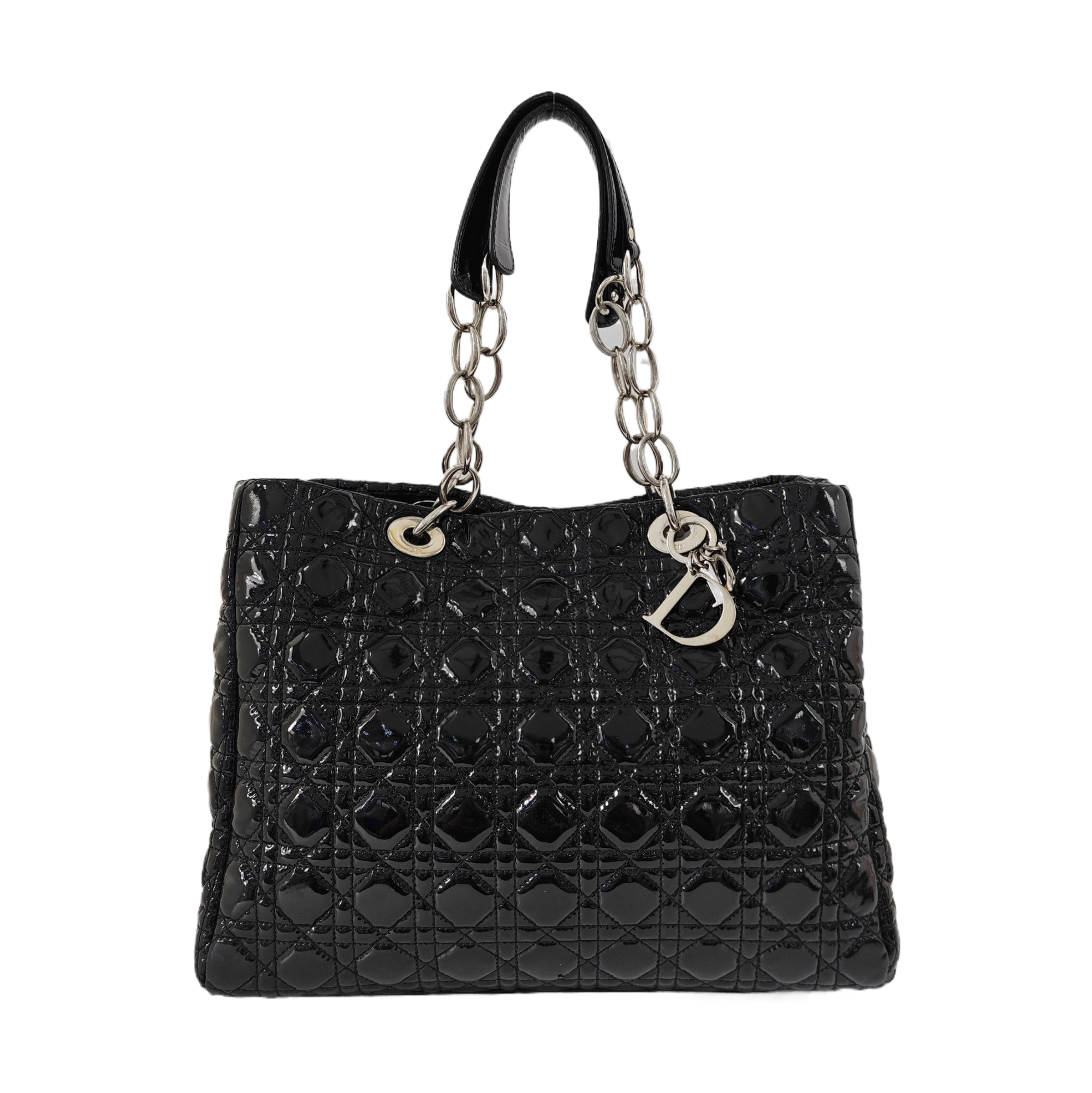 Dior Soft Cannage Patent Leather Black