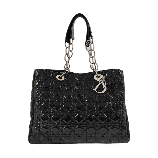 Dior Soft Cannage Patent Leather Black
