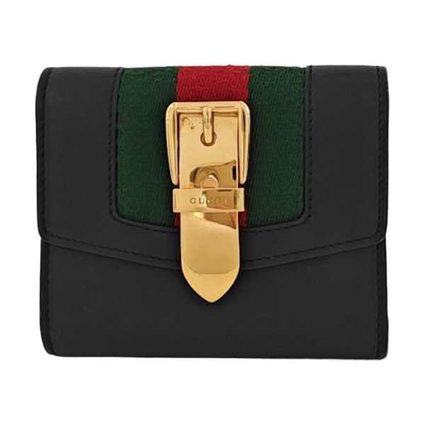 Sylvie Calfskin Black Wallet
