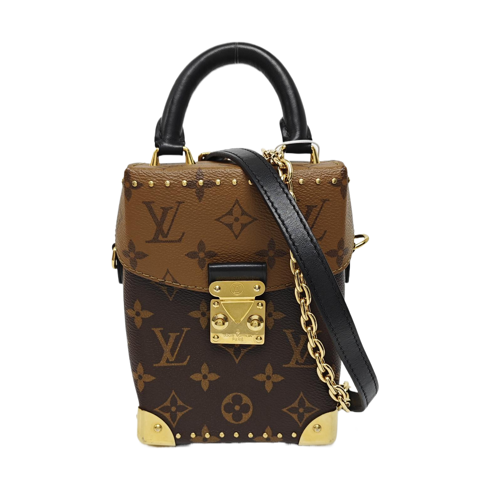 CAMERA BOX Monogram Coated Canvas Brown