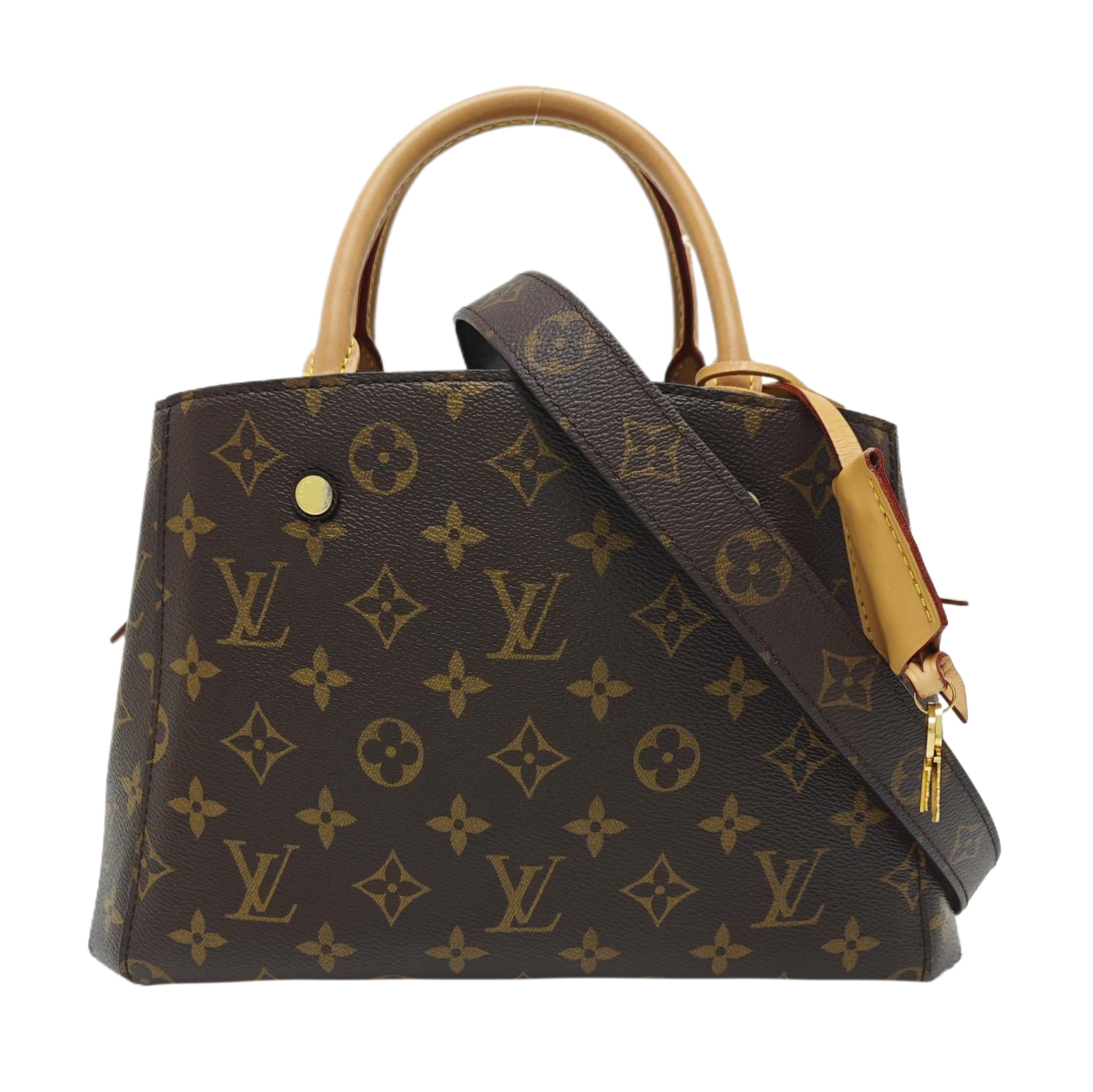 MONTAIGNE Monogram Coated Canvas Brown