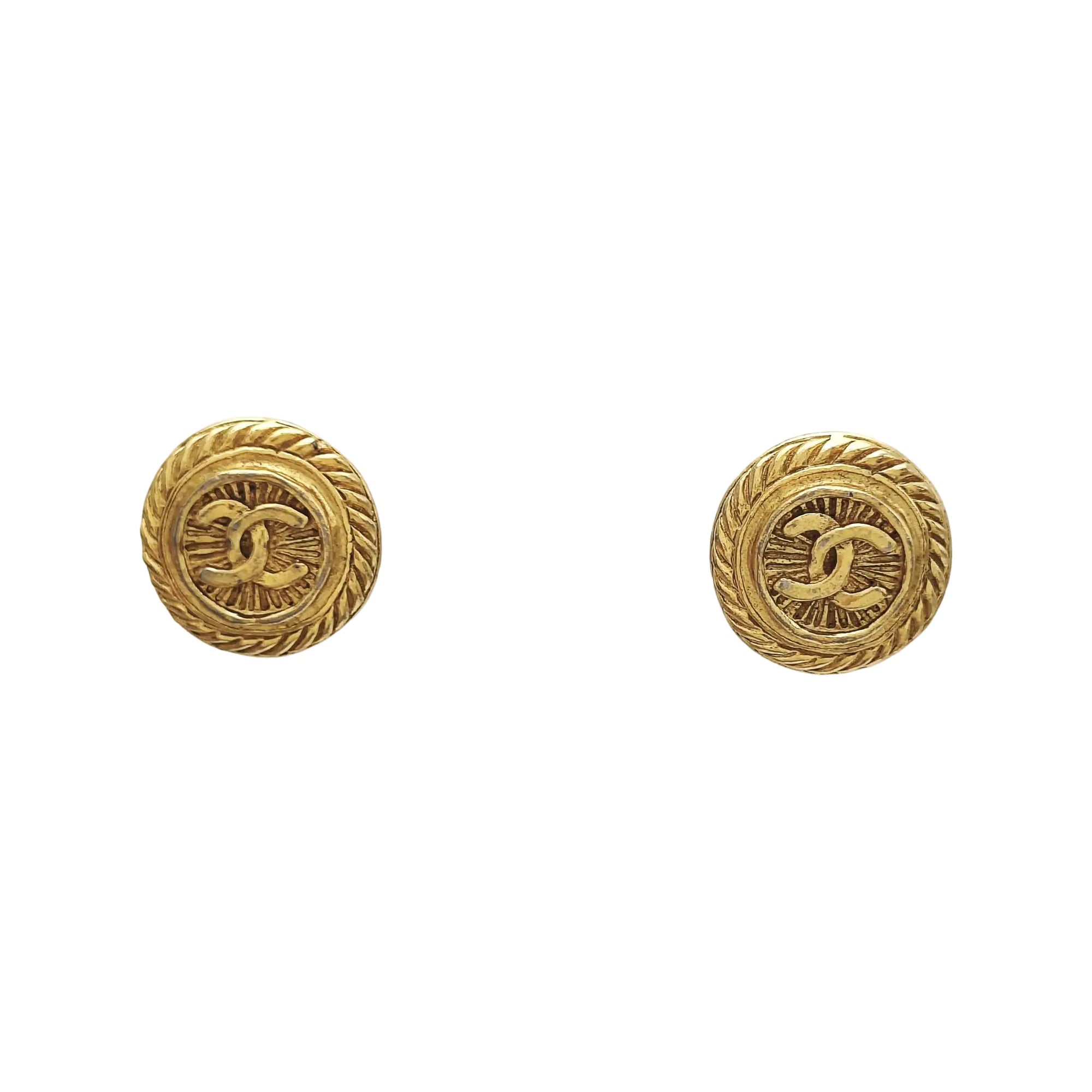 Metal Gold Clip On Earrings