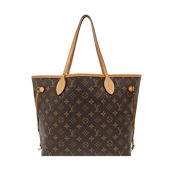 NEVERFULL MM Monogram Coated Canvas Brown