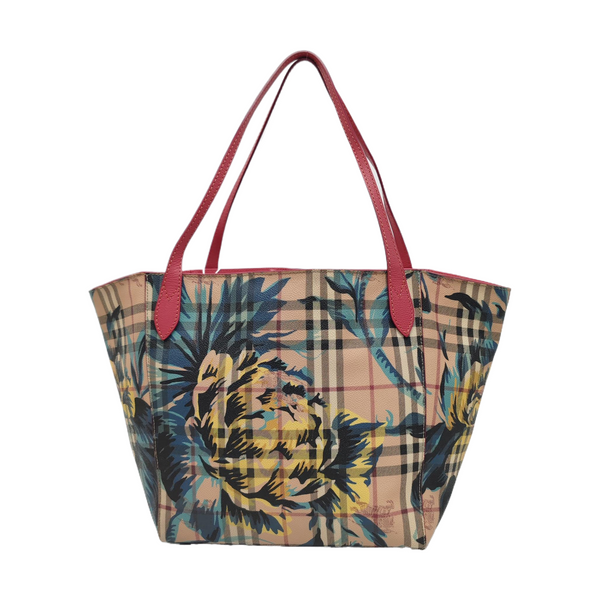 Coated Canvas Tote Bag Brown