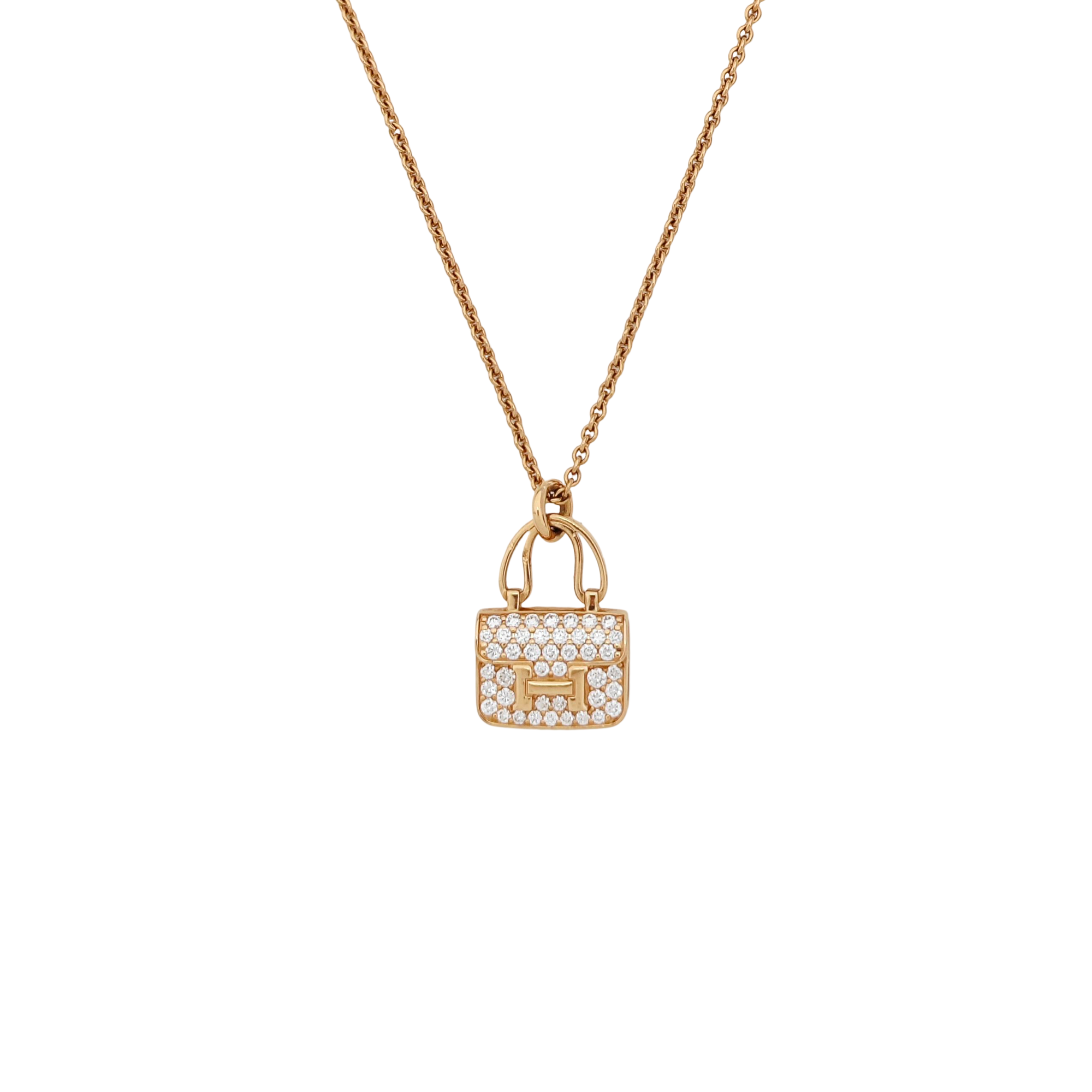 Amulettes Constance 18k Rose Gold Necklace