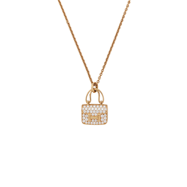 Amulettes Constance 18k Rose Gold Necklace