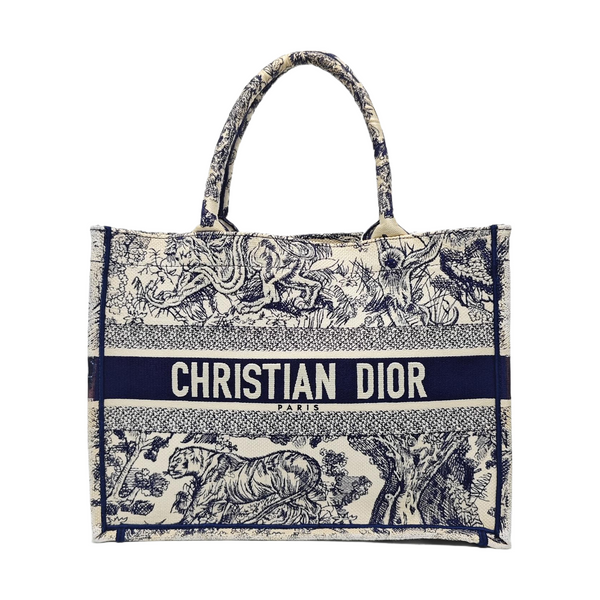 Book Tote Medium Canvas Blue