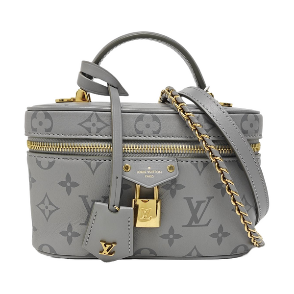 Vanity Chain Pouch PM Monogram Calfskin Gray