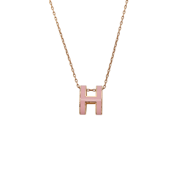 Pop H Metal Rose Gold Necklace