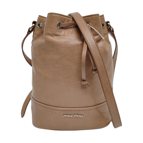 Calfskin Bucket Bag Brown