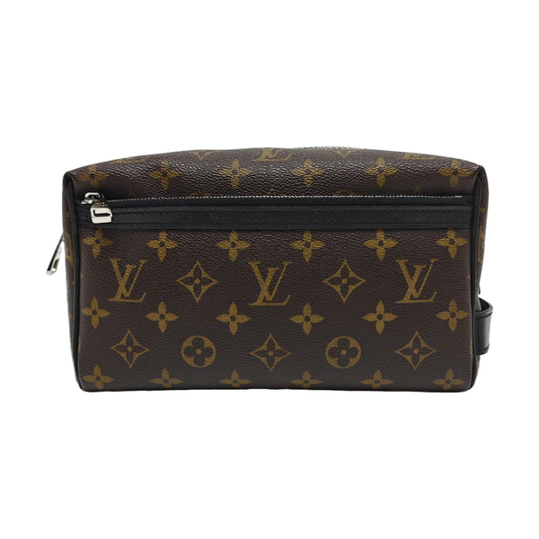 Monogram Coated Canvas Clutch Brown
