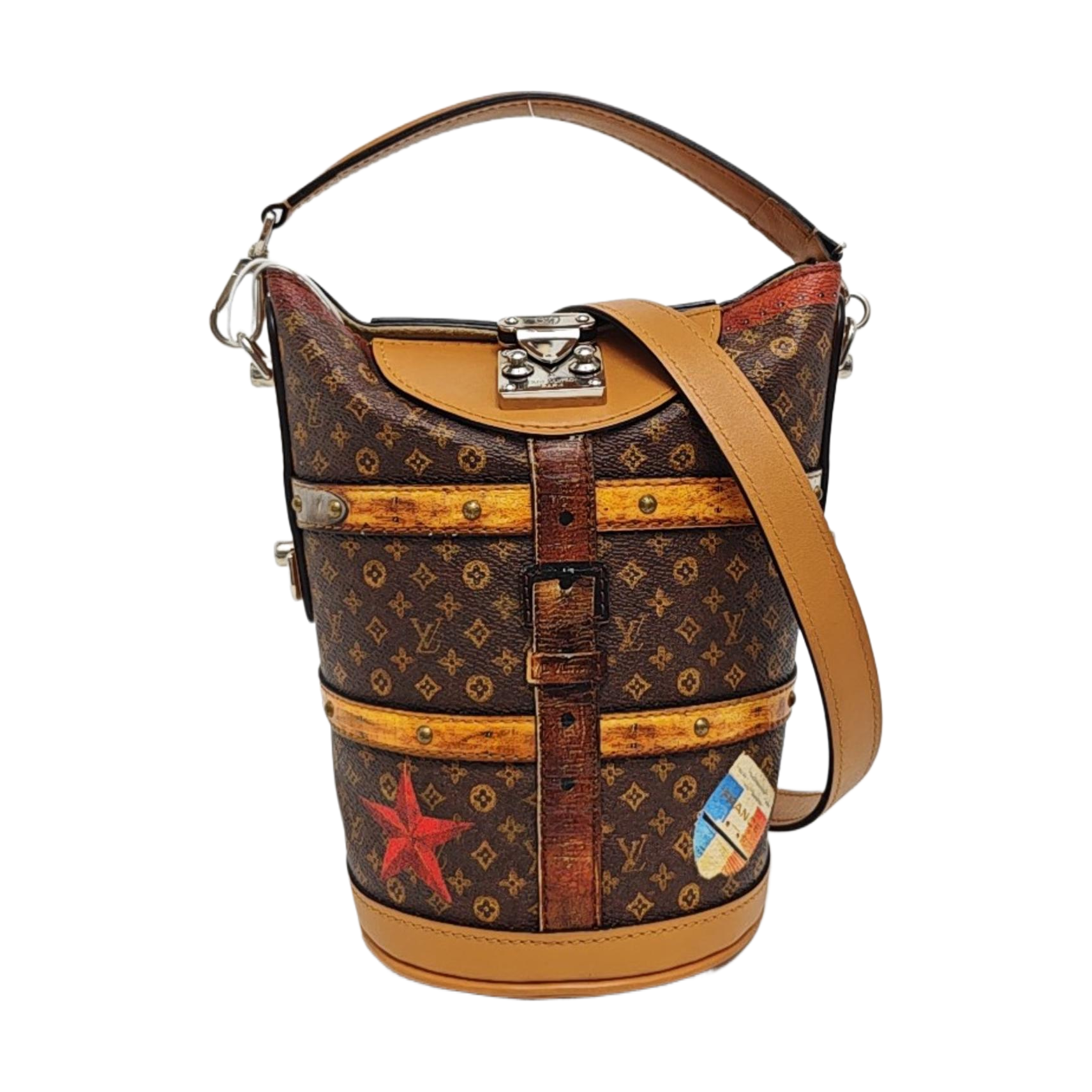 DUFFLE Monogram Coated Canvas Brown