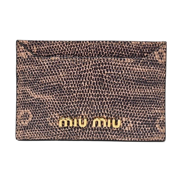 Leather Card Holder Small Brown