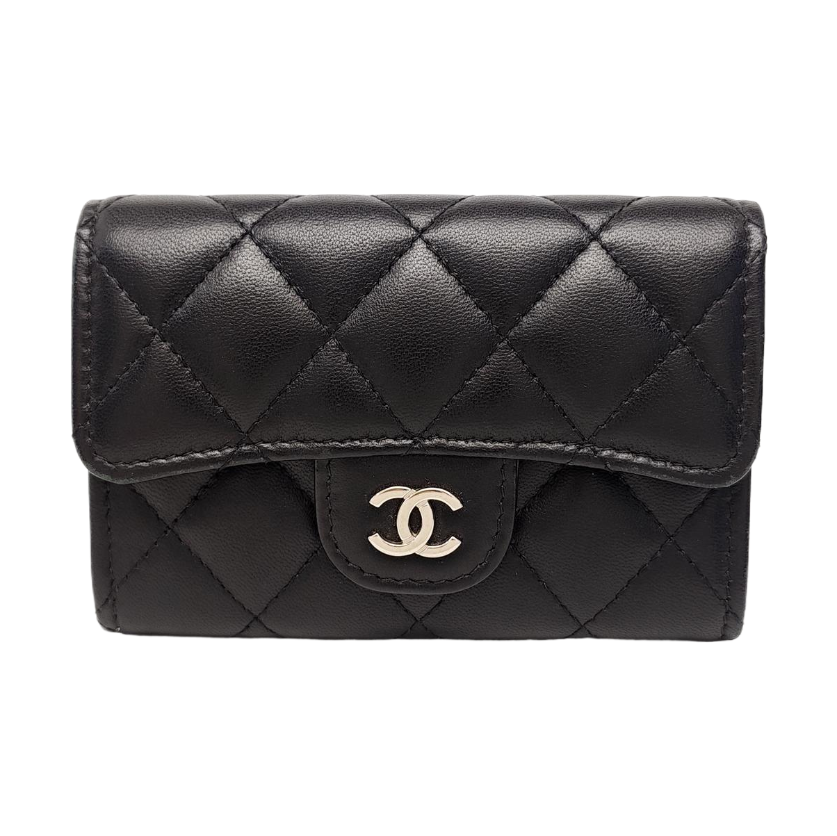 Quilted Lambskin Wallet Black