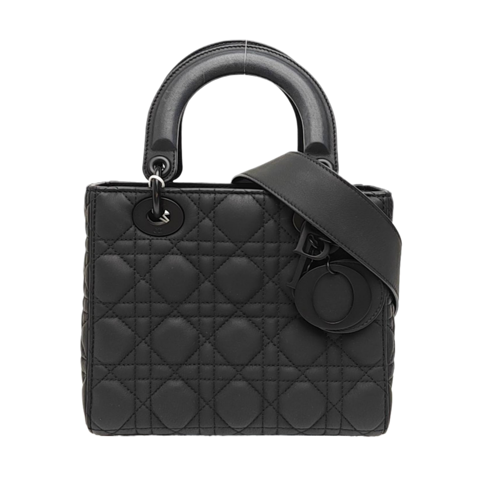 Lady Dior Small Cannage Calfskin Black