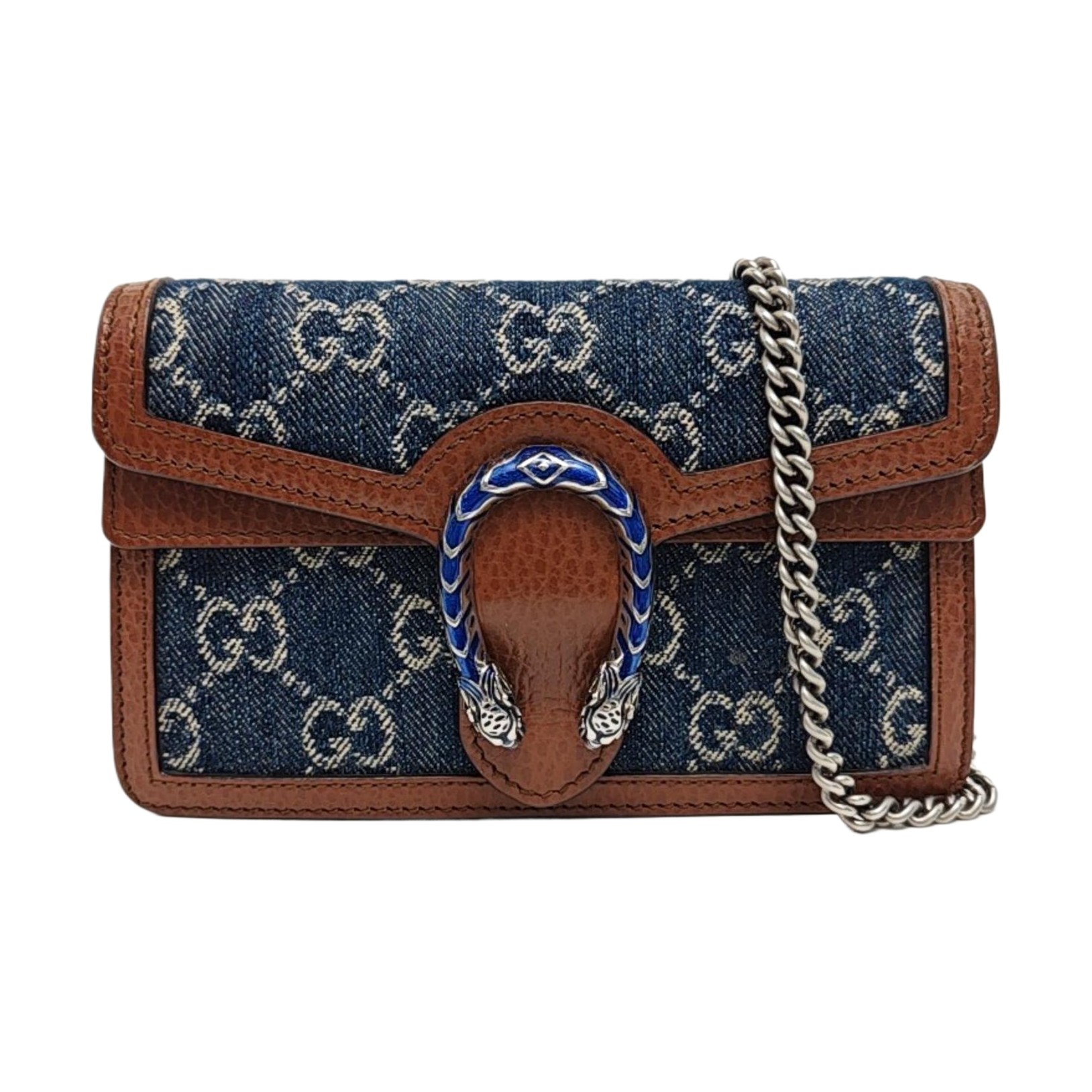 Authenticated pre-owned  Dionysus Super Mini Monogram Denim Blue - Shoulder Bag at Looply