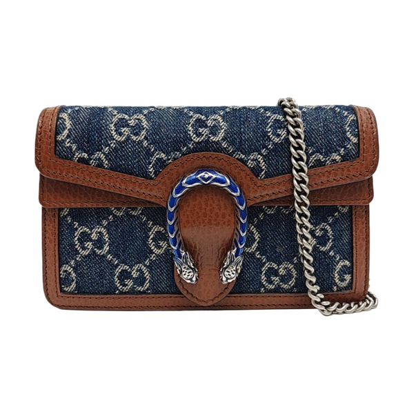 Authenticated pre-owned  Dionysus Super Mini Monogram Denim Blue - Shoulder Bag at Looply