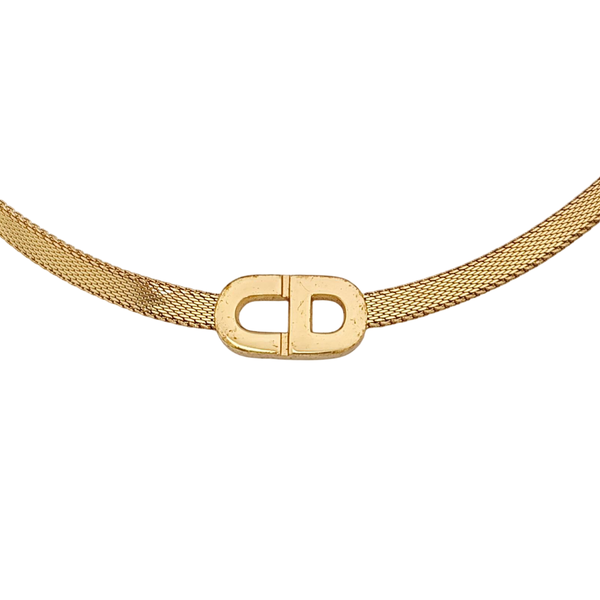 Petit CD Metal Gold Necklace