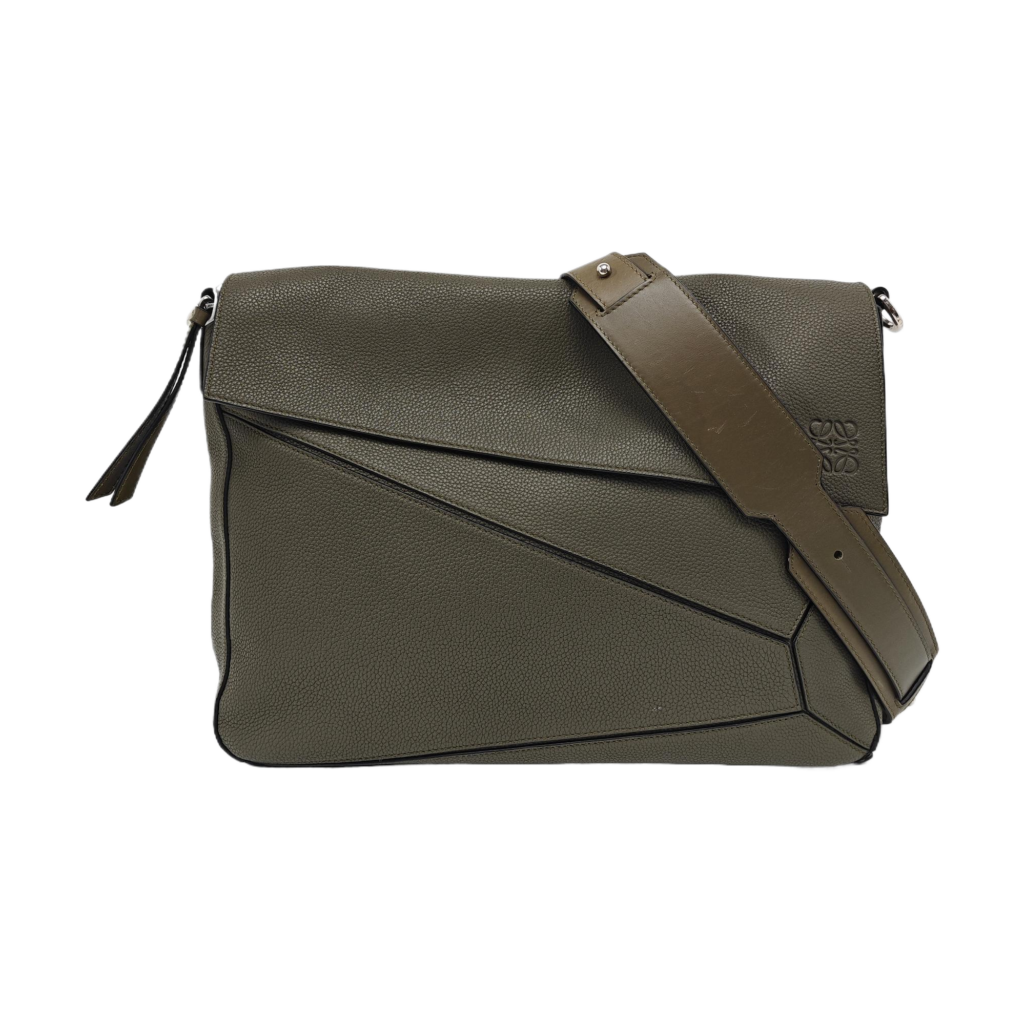 Puzzle Large Calfskin Green