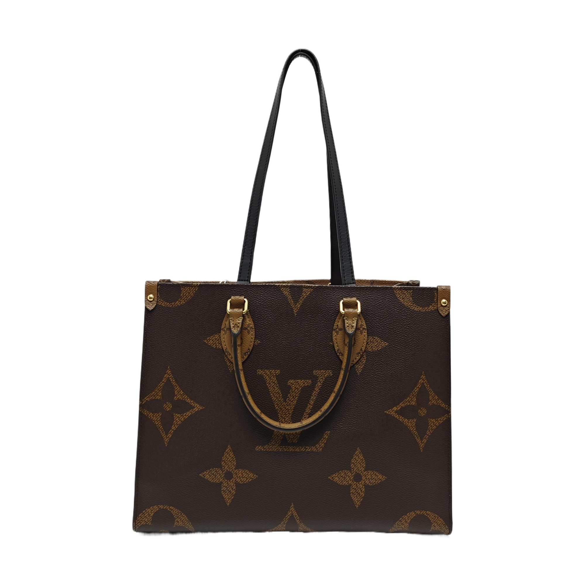 Authenticated pre-owned  ONTHEGO MM Monogram Coated Canvas Brown - Tote Bag at Looply
