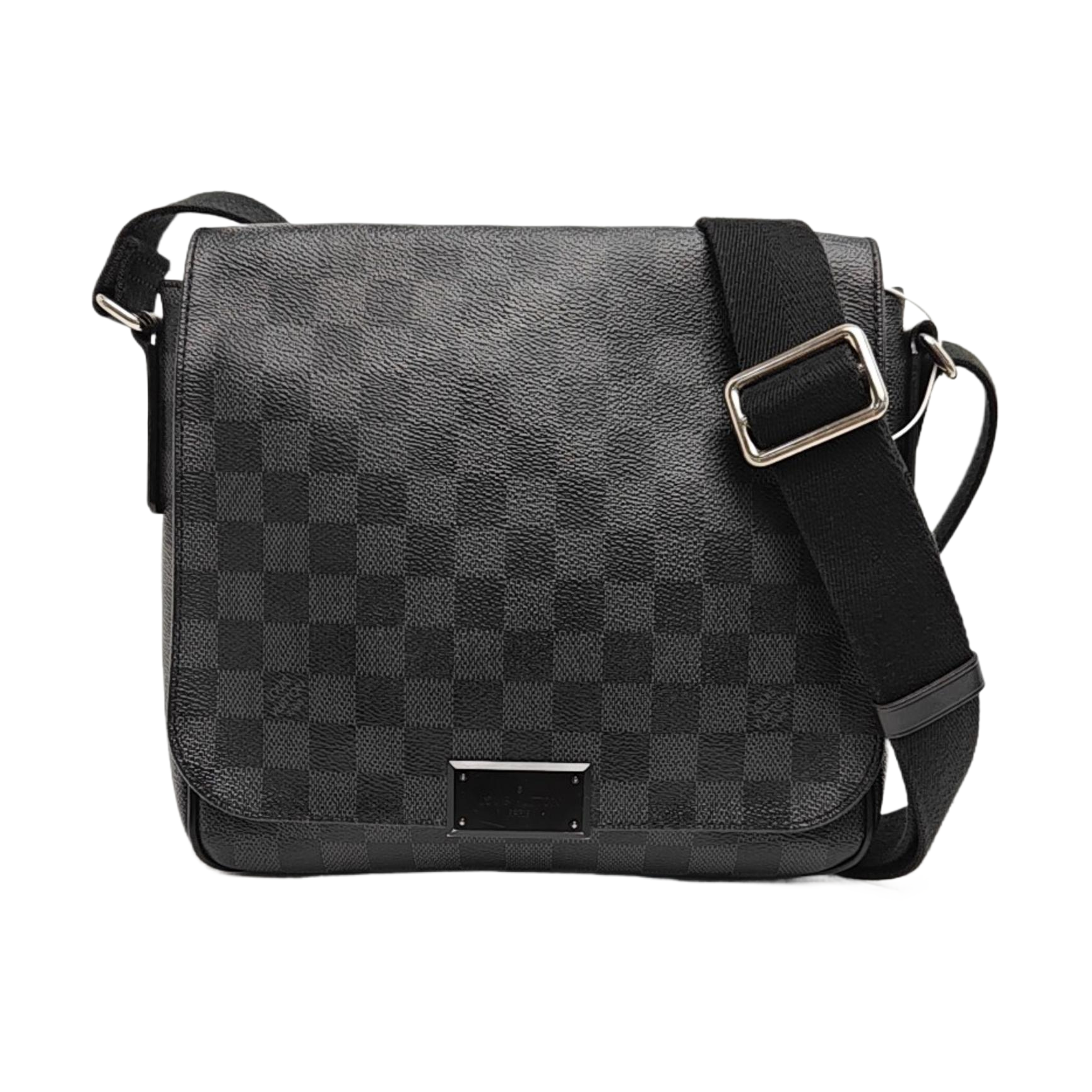 DISTRICT PM Damier Graphite Coated Canvas Gray