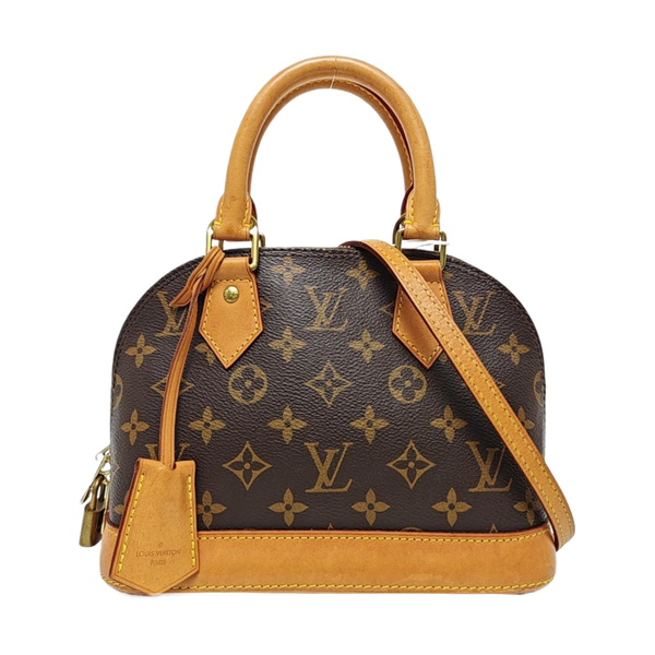 ALMA BB Monogram Coated Canvas Brown