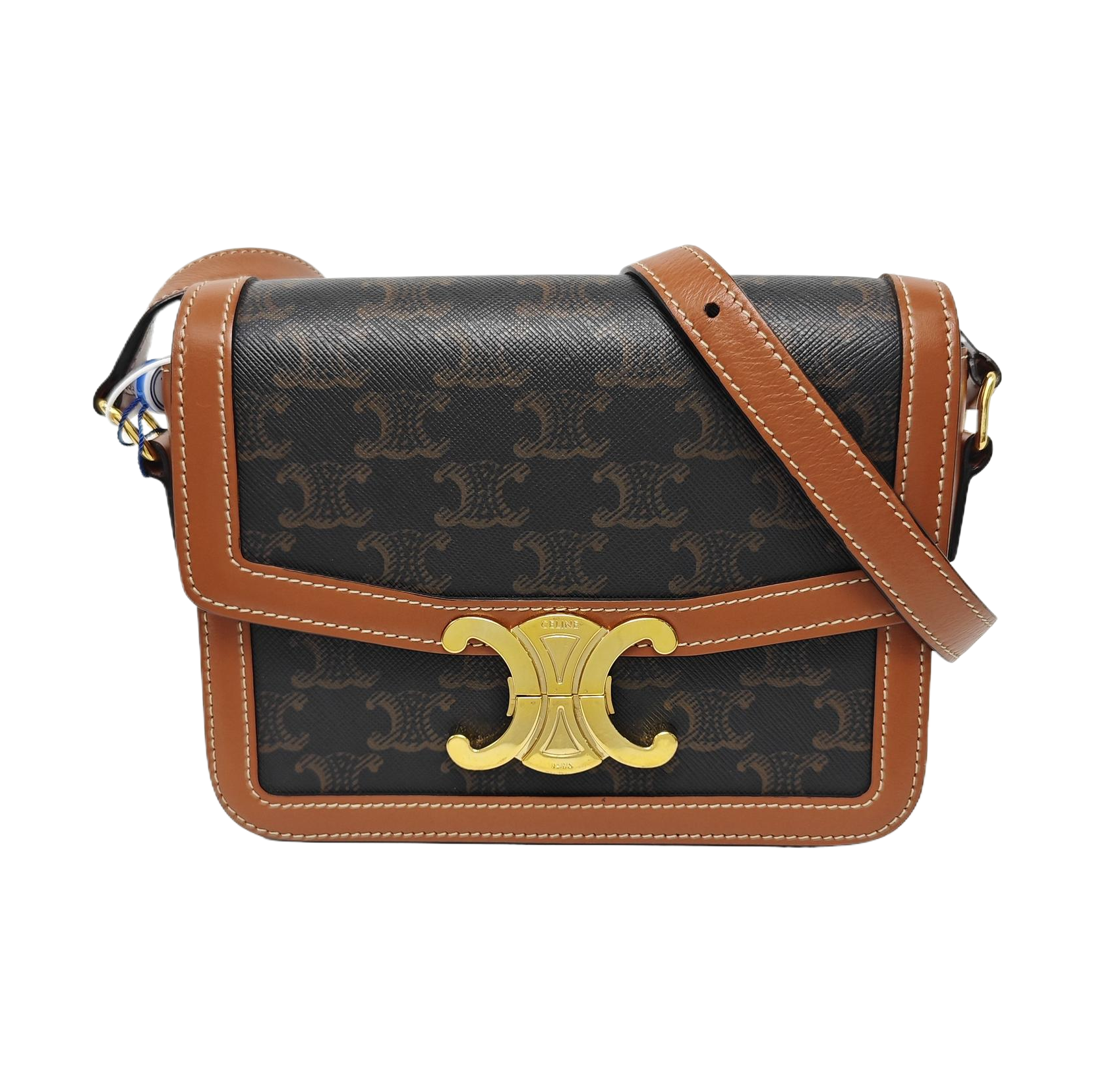 TRIOMPHE Small Coated Canvas Brown