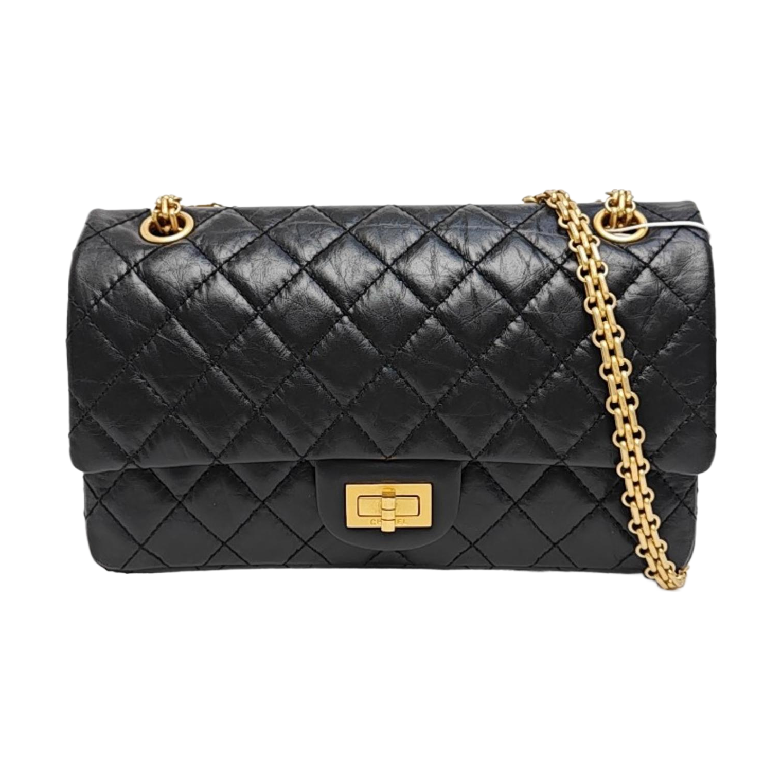 2.55 225 (small) Quilted Calfskin Black