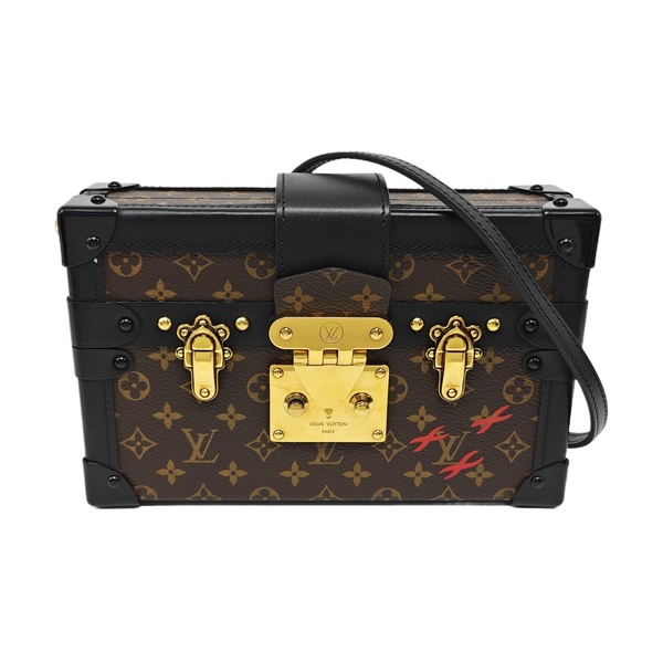 PETITE MALLE Monogram Coated Canvas Brown