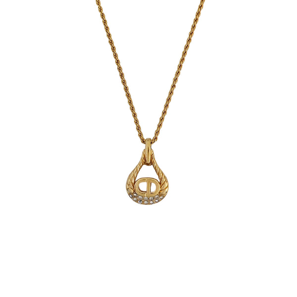 Twist Round Metal Gold Necklace