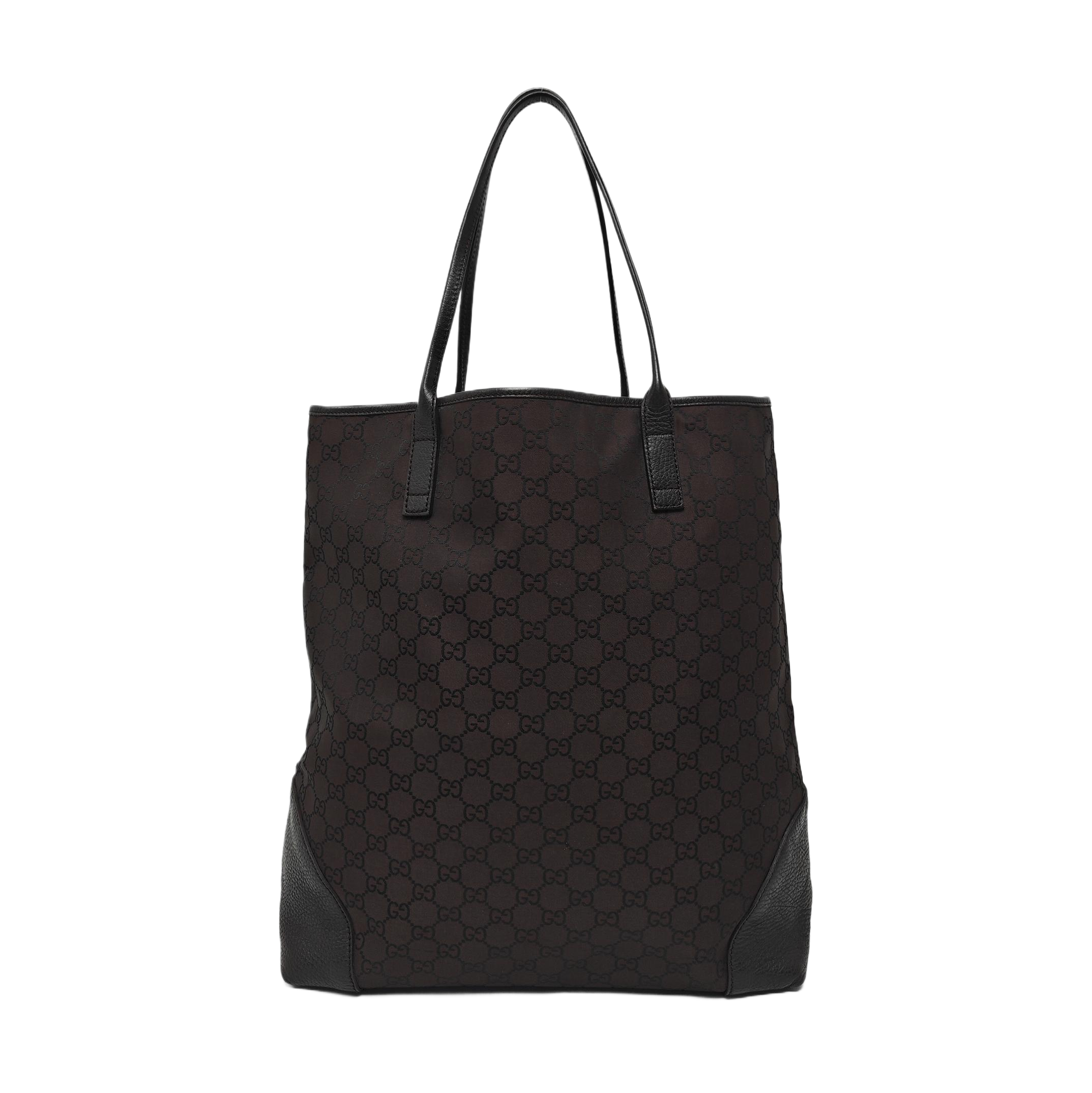 Monogram Nylon Tote Bag Brown