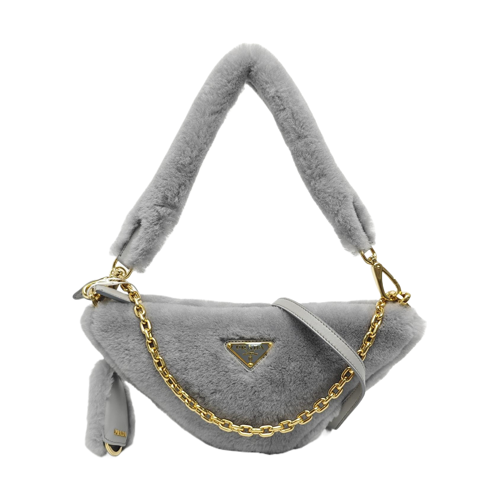 Sheepskin Shoulder Bag Gray