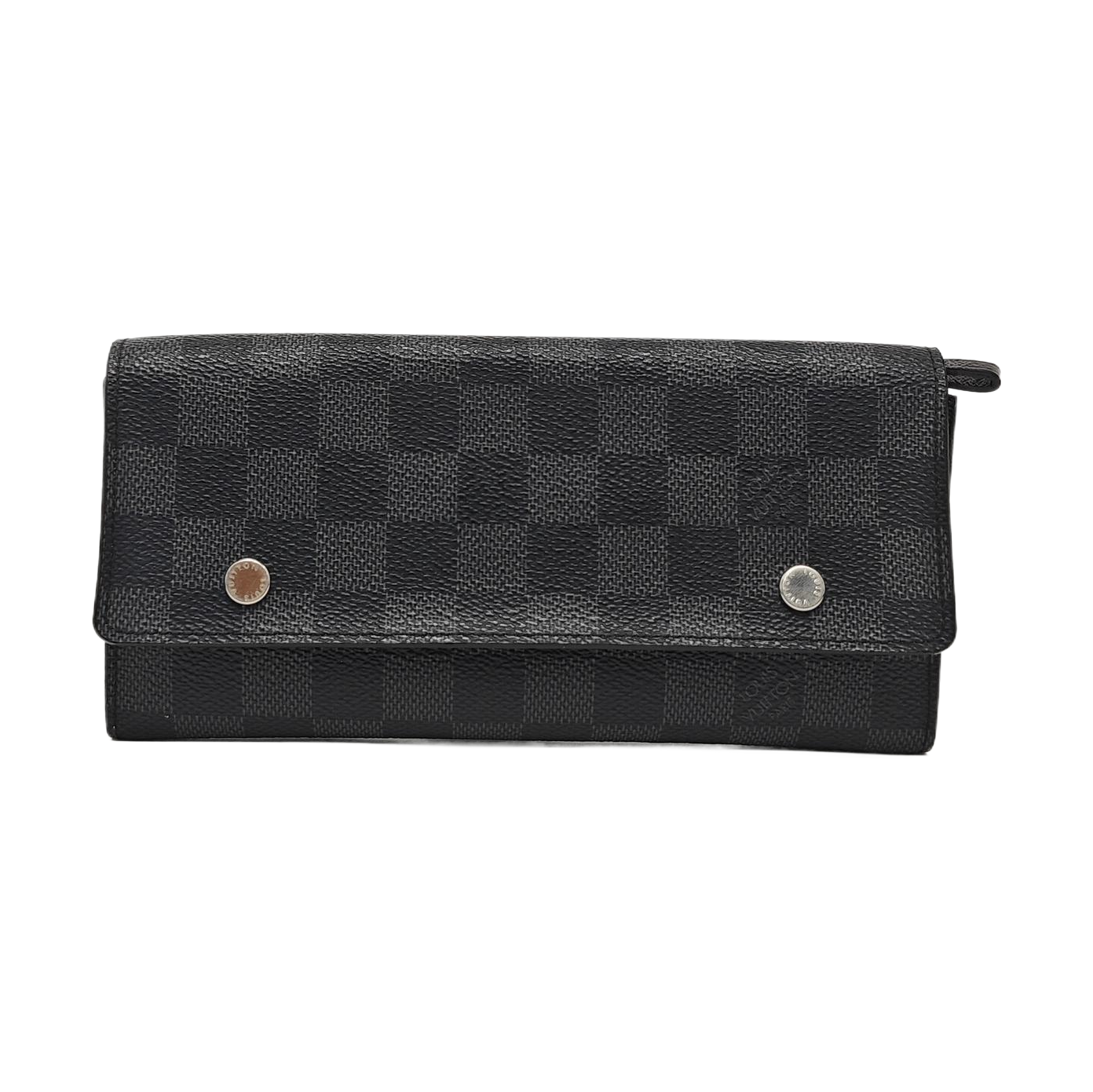 GRAPHITE LONG Damier Graphite Coated Canvas Gray Wallet