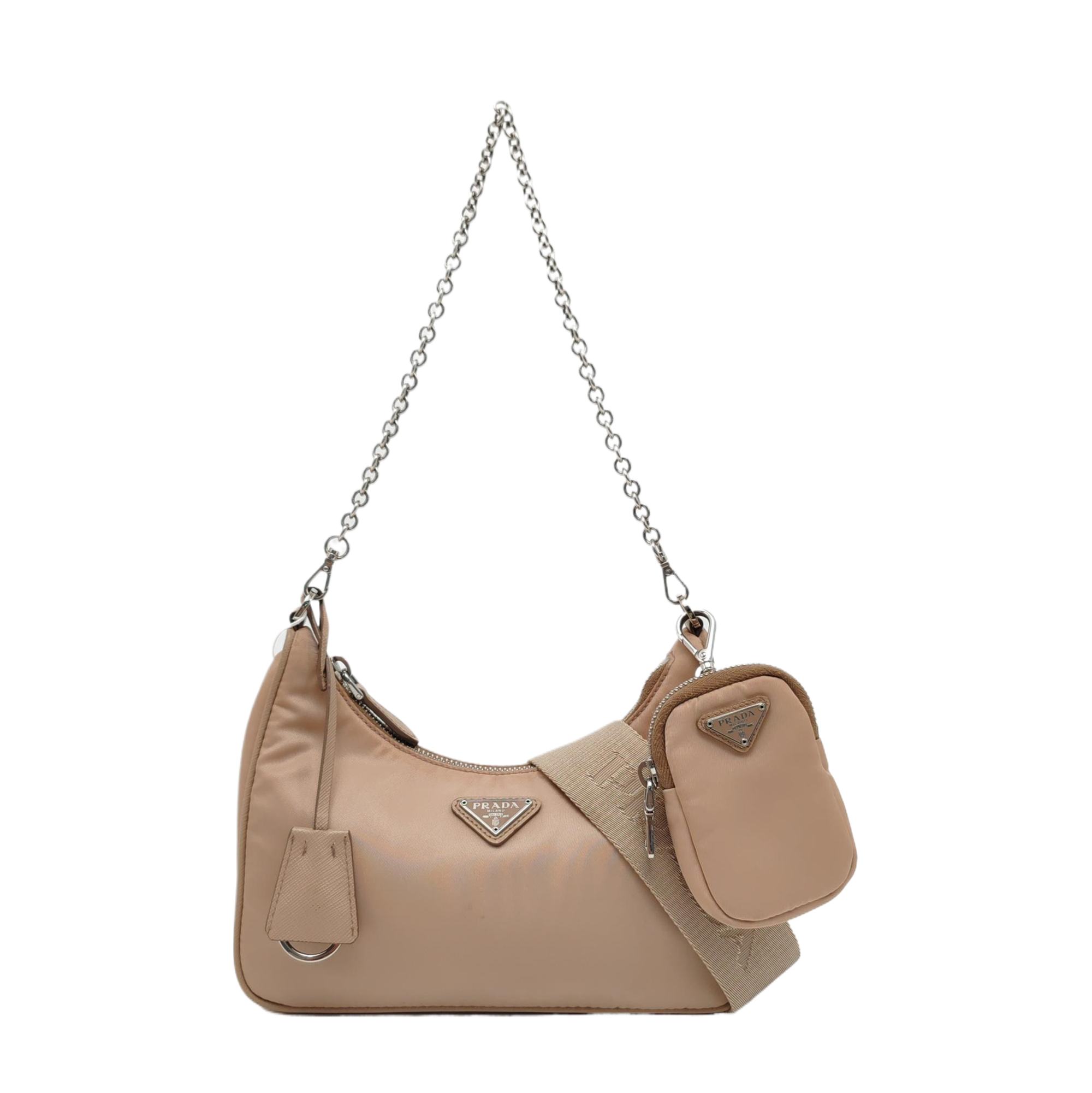 Authenticated pre-owned  Re-Edition2005 Nylon Beige - Shoulder Bag at Looply