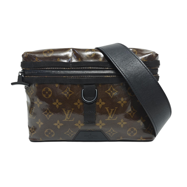 Monogram Coated Canvas Shoulder Bag PM Brown