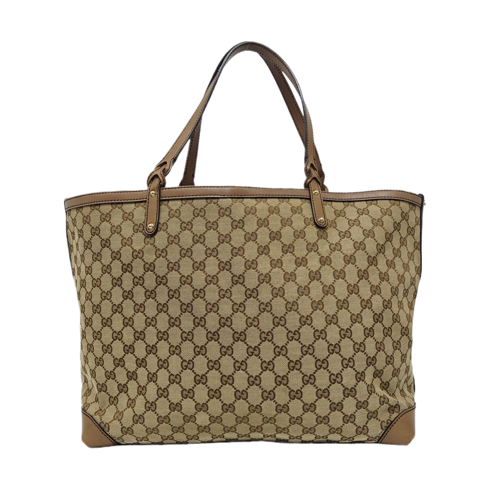 Monogram Canvas Tote Bag Beige