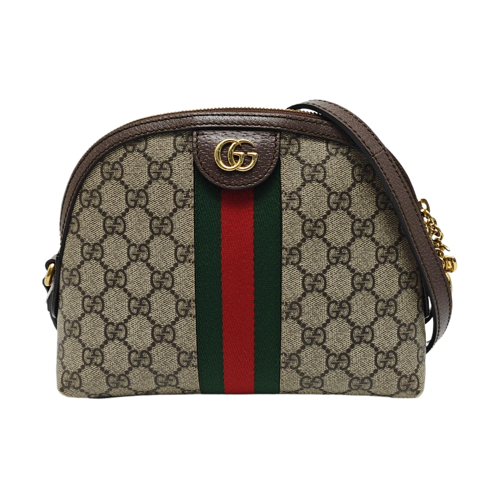 Ophidia Small Monogram Coated Canvas Beige