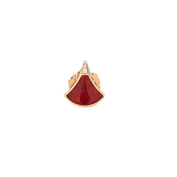 DIVAS' DREAM 18k Rose Gold Red Stud Earrings