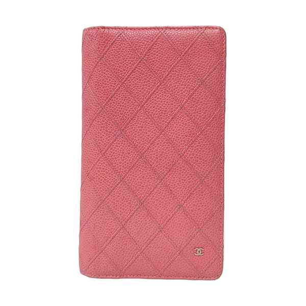 Quilted Calfskin Wallet Pink