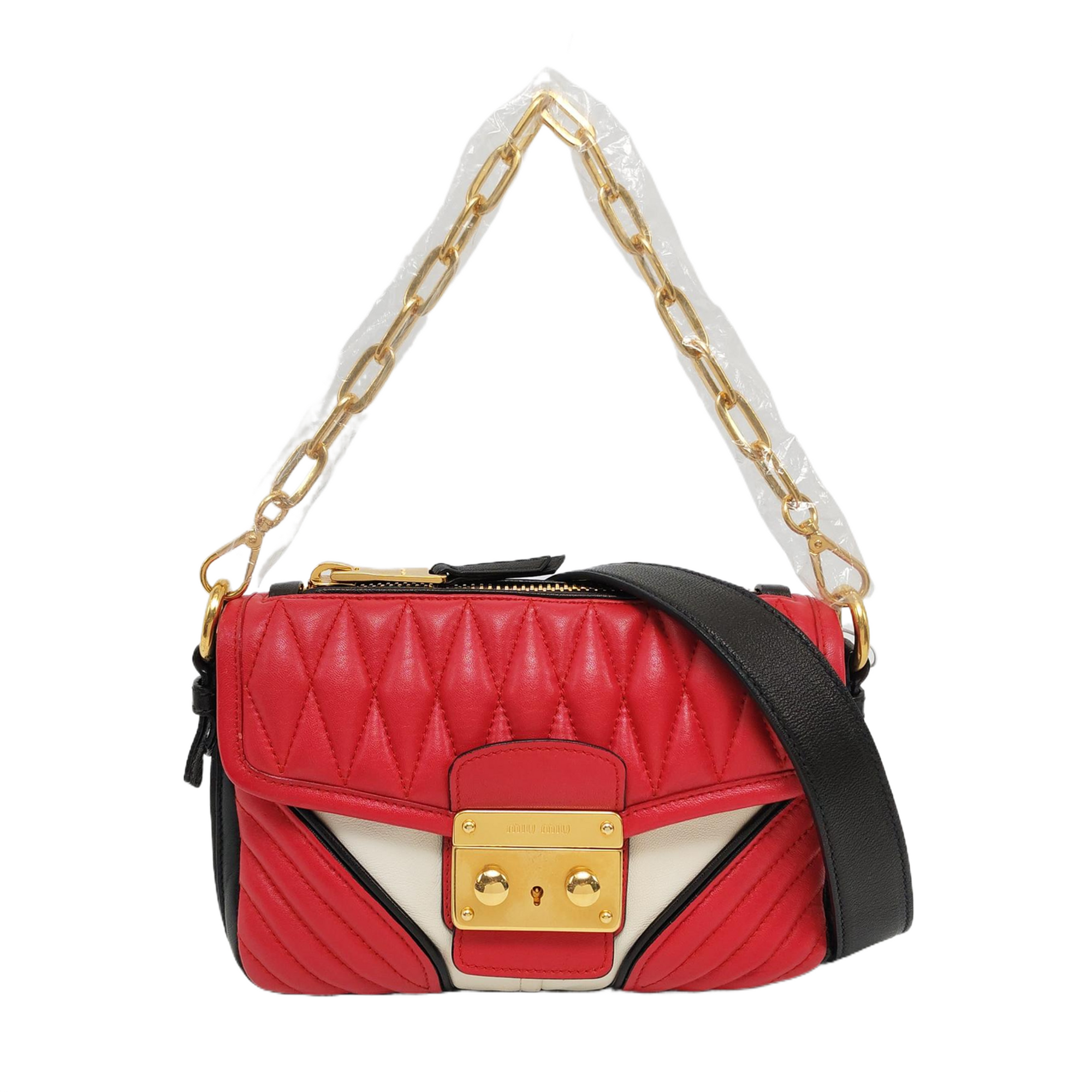 Quilted Lambskin Shoulder Bag Red